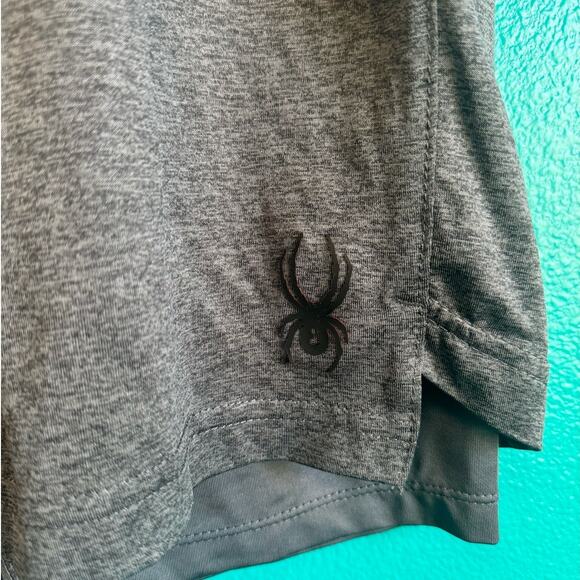 Spyder Active Proweb Gray Athletic Men's Shorts Medium - Picture 2 of 9